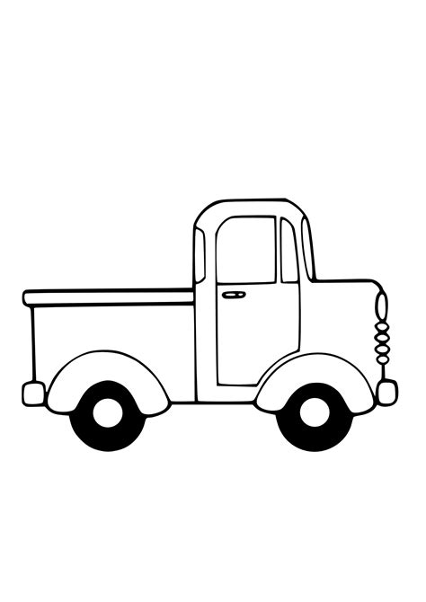 truck clipart black and white